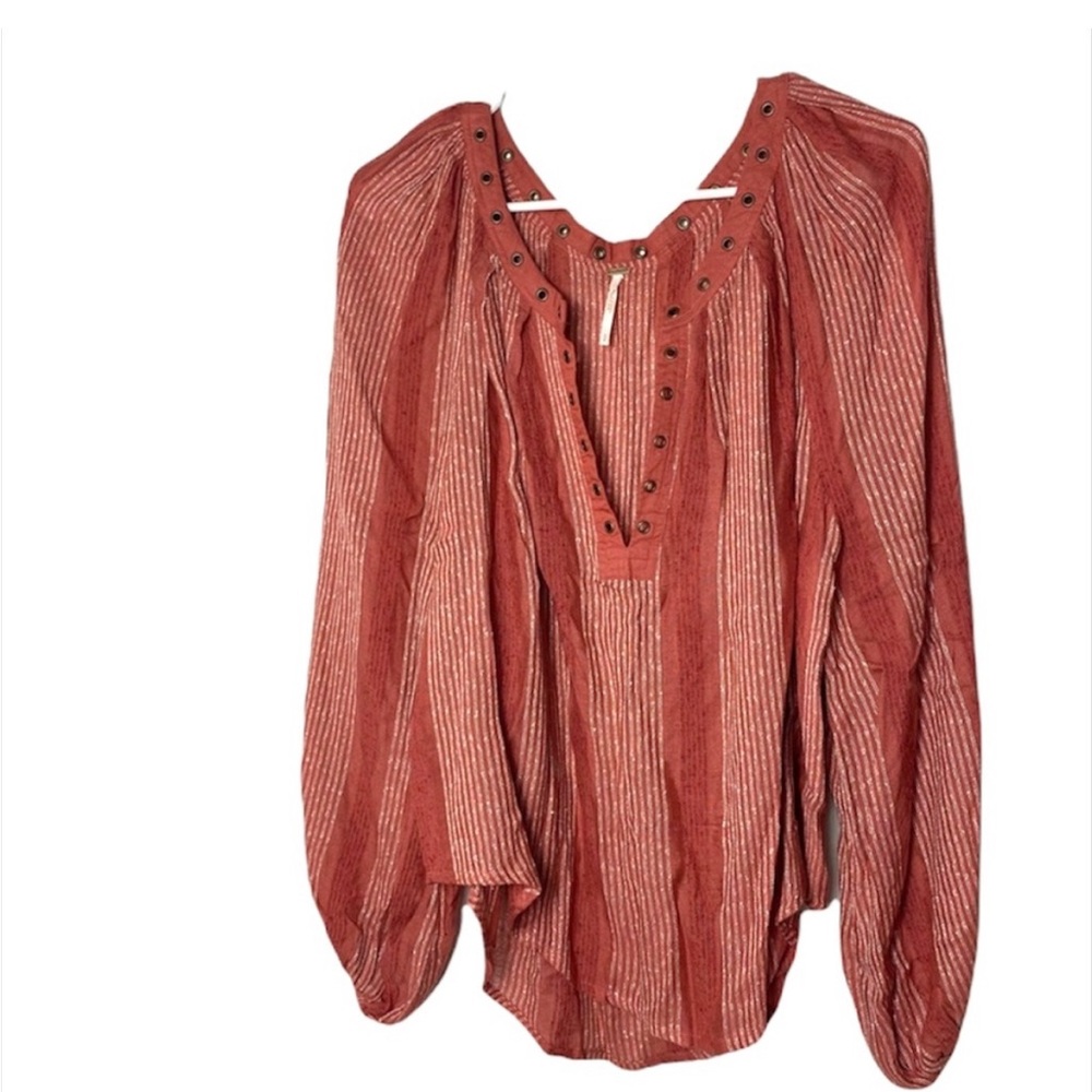 Free People Boho Style Striped Top Size Small
